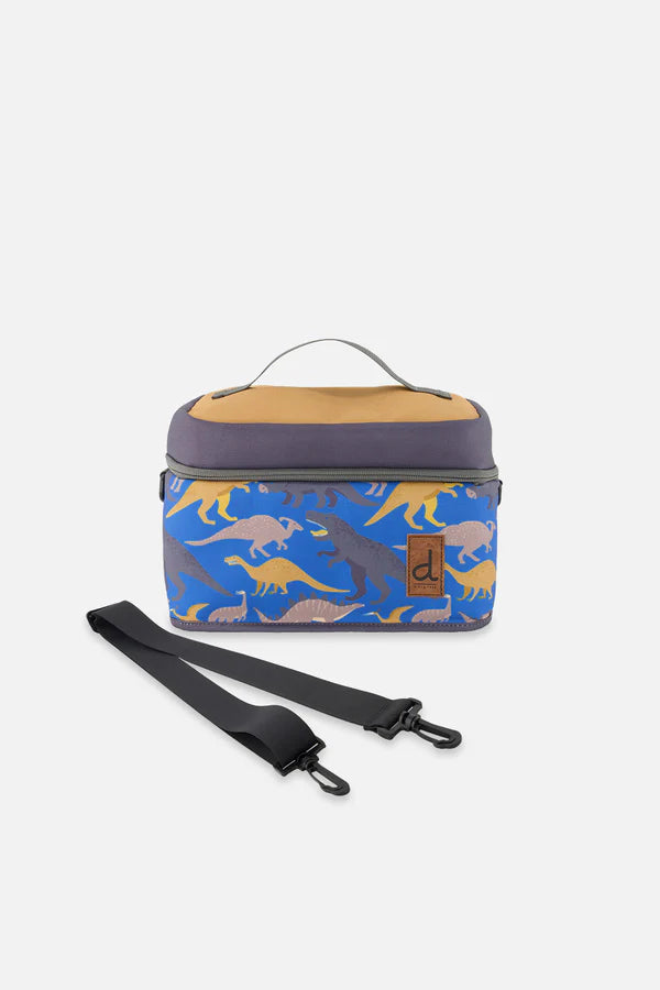 Deux Par Deux Blue Dinosaur Lunch Box