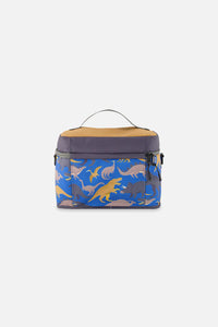 Deux Par Deux Blue Dinosaur Lunch Box