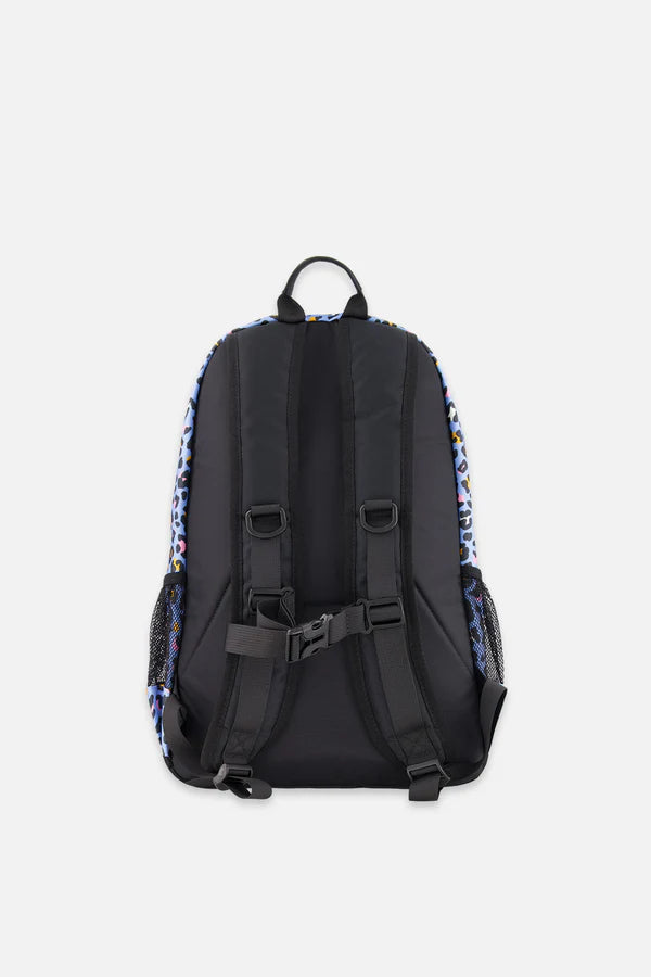 Deux Par Deux Blue Leopard Backpack