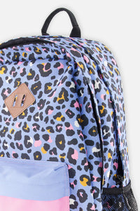 Deux Par Deux Blue Leopard Backpack
