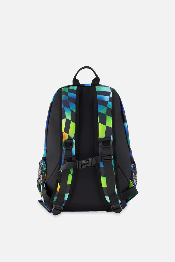 Deux Par Deux Blue Checkered Backpack
