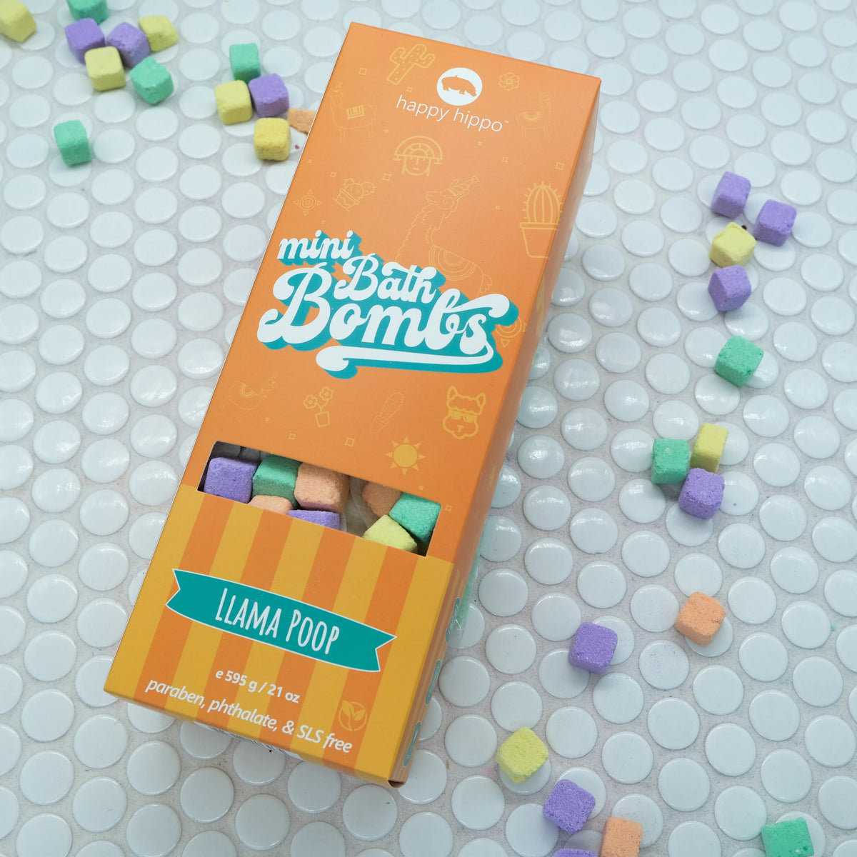 Happy Hippo Llama Poop Mini Bath Bomb Box
