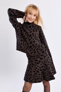 Molly Bracken Girls Leopard Sweater