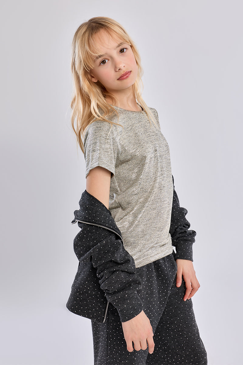Molly Bracken Girls Metallic Tee
