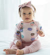 Silkberry Bamboo Headbands 2 packs (Macaron Party Print/Coral Blush)