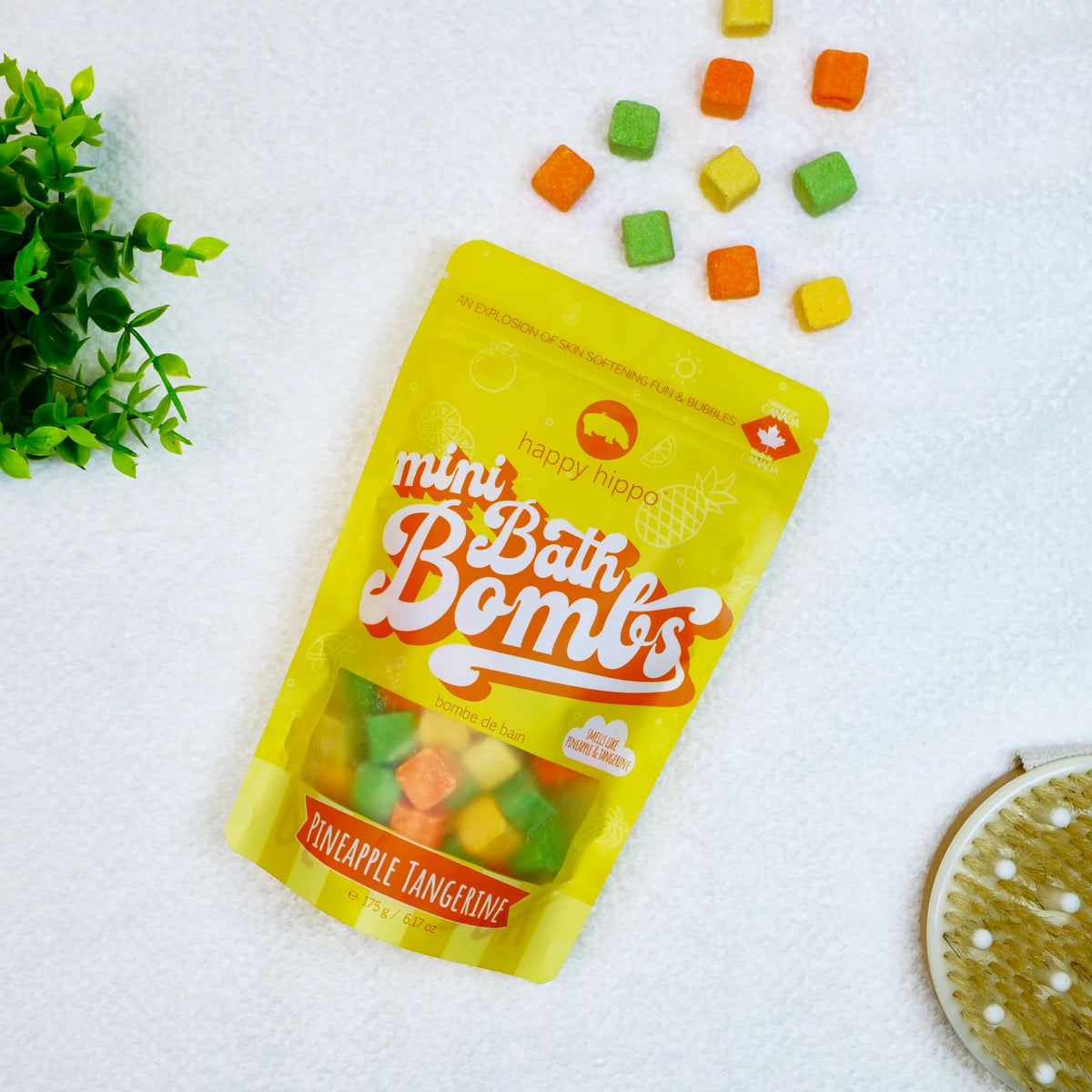 Happy Hippo Pineapple Tangerine Mini Bubble Bombs