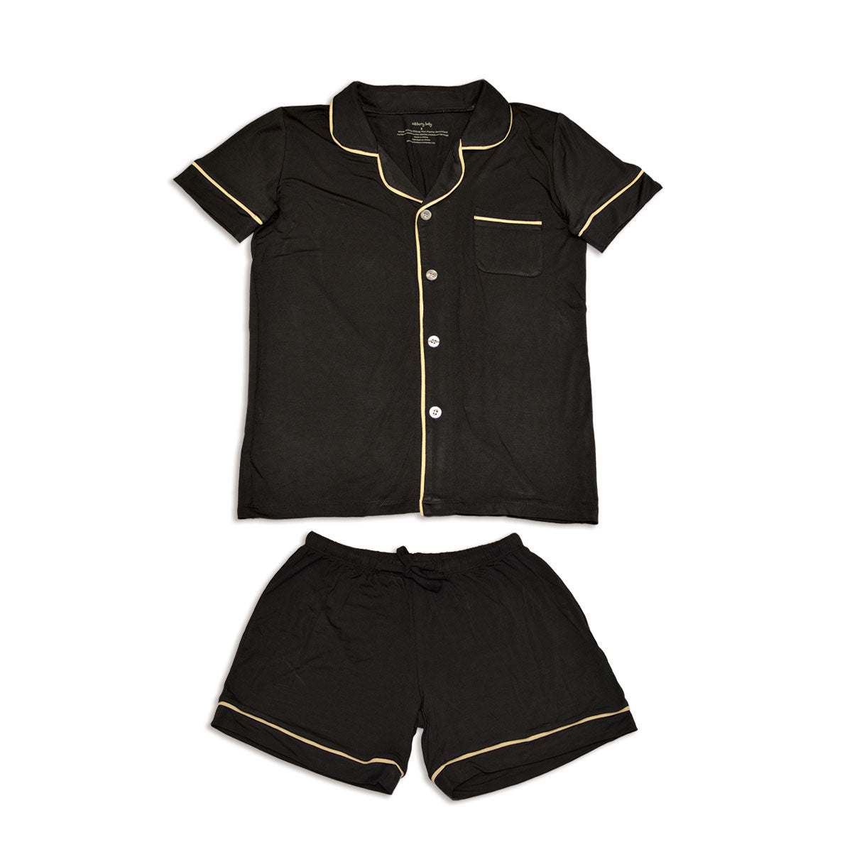 Silkberry  Women's Bamboo Short Sleeve Collared PJ Set with Short
