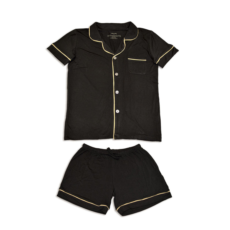 Silkberry  Women's Bamboo Short Sleeve Collared PJ Set with Short