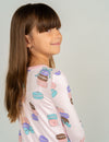 Silkberry Bamboo Long Sleeve Pajama Set (Macaron Party Print)