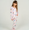 Silkberry Bamboo Long Sleeve Pajama Set (Macaron Party Print)