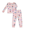 Silkberry Bamboo Long Sleeve Pajama Set (Macaron Party Print)