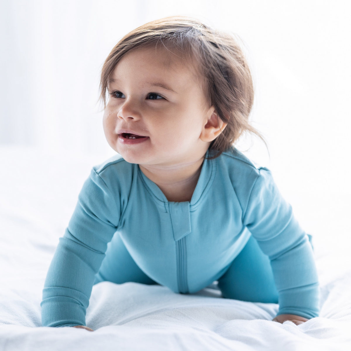 Silkberry Bamboo Fleece Footie W/2 Way Zipper (Reef)
