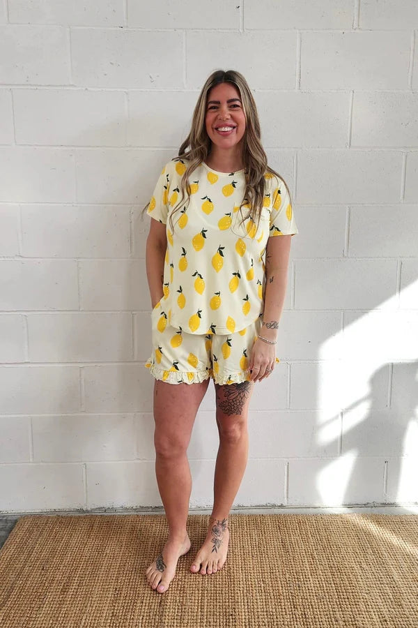 Bambi & Birdie Ladies Lemon PJ Set