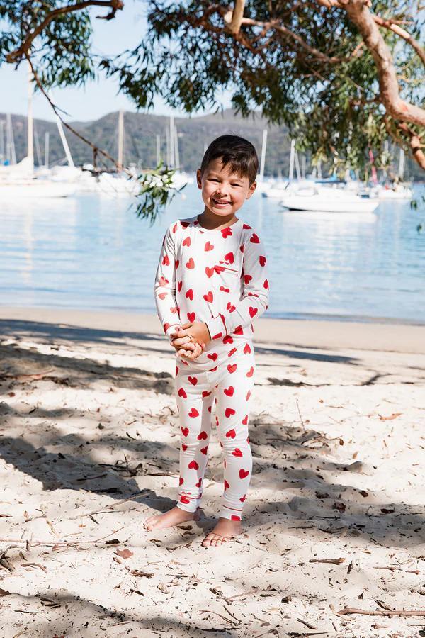 Bambi & Birdie Bamboo Red Heart PJ Set