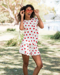 Bambi & Birdie Women's Red Heart PJ Set