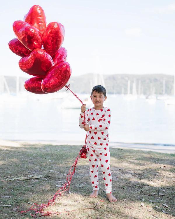 Bambi & Birdie Bamboo Red Heart PJ Set