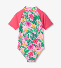 Hatley Flowers Rashguard Swimsuit