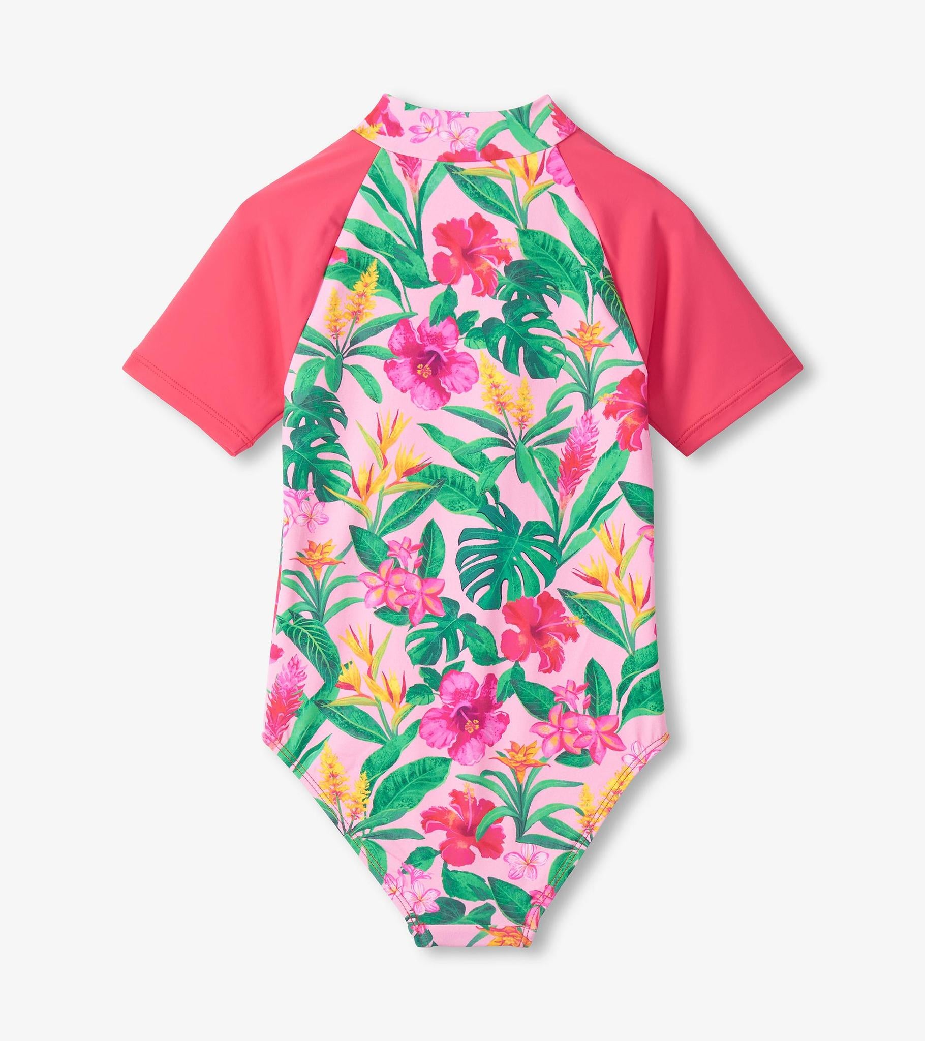Hatley Flowers Rashguard Swimsuit