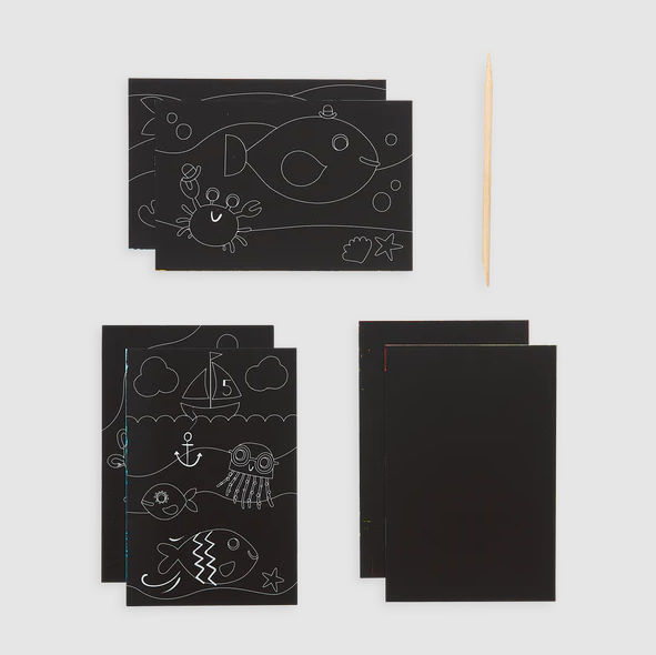 Ooly Friendly Fish Mini Scratch and Scribble Art Kit