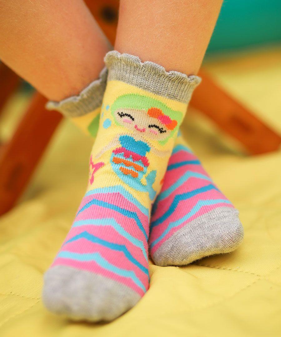 Jefferies 6pk Mermaid Crew Socks