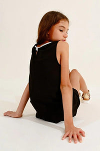 Mini Molly Tank Top with Silver Collar Detail