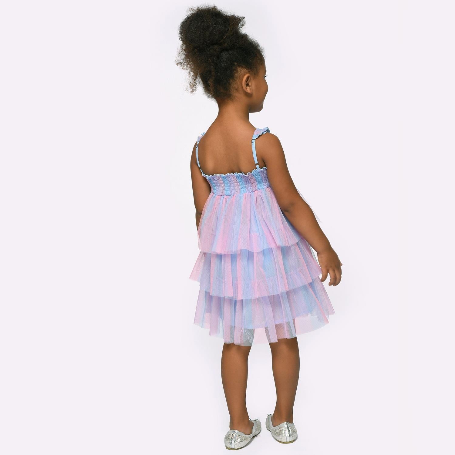 Baby Sara Pastel Ruffle Spin Wheel Dress hsktkids 5 PINK BLUE