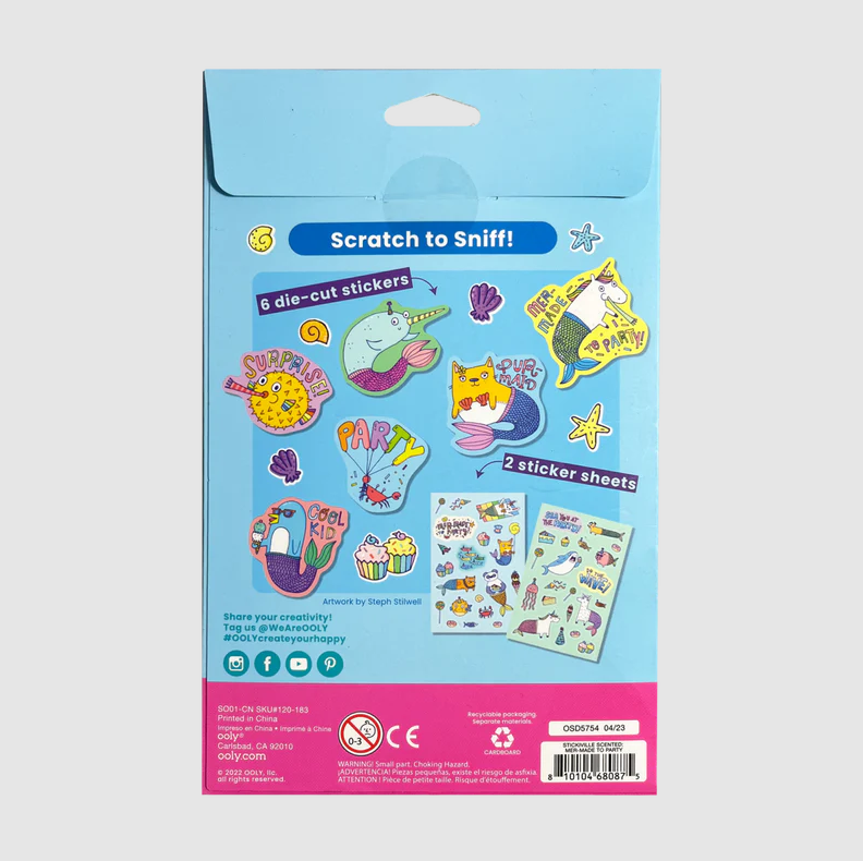 Ooly Stickiville Mer-Made to Party Scented Stickers