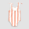 Miles The Label Coral Striped Swimsuit