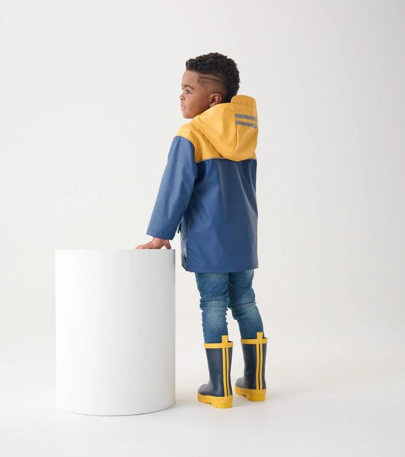 Hatley Yellow & Navy Rain Jacket