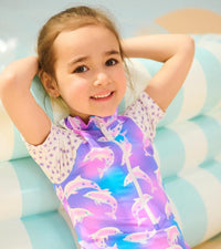 Hatley Airbrush Dolphins One-Piece Rashguard