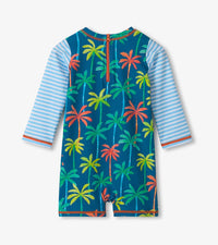 Hatley Printed Palms One-Piece Rashguard