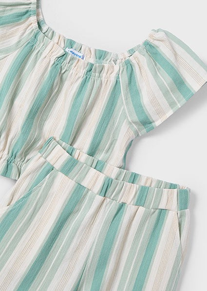 Mayoral Striped Top & Pant Set 3560