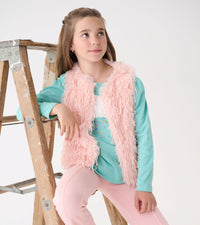 Hatley Feather Faux Fur Vest
