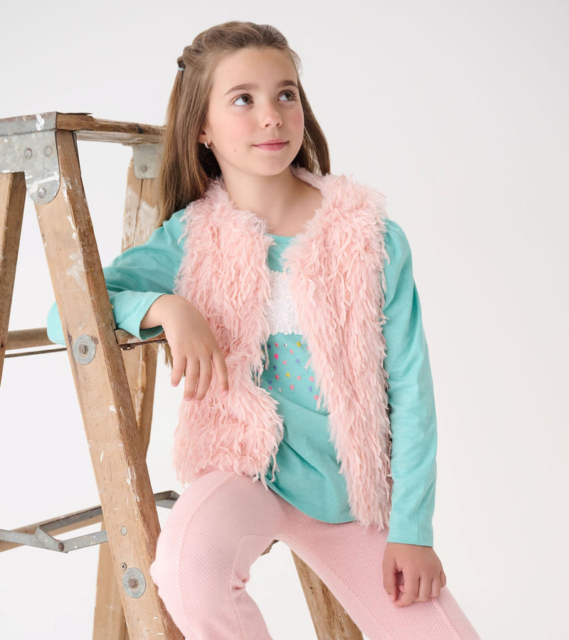 Hatley Feather Faux Fur Vest