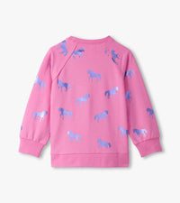 Hatley Shimmer Horses Pullover