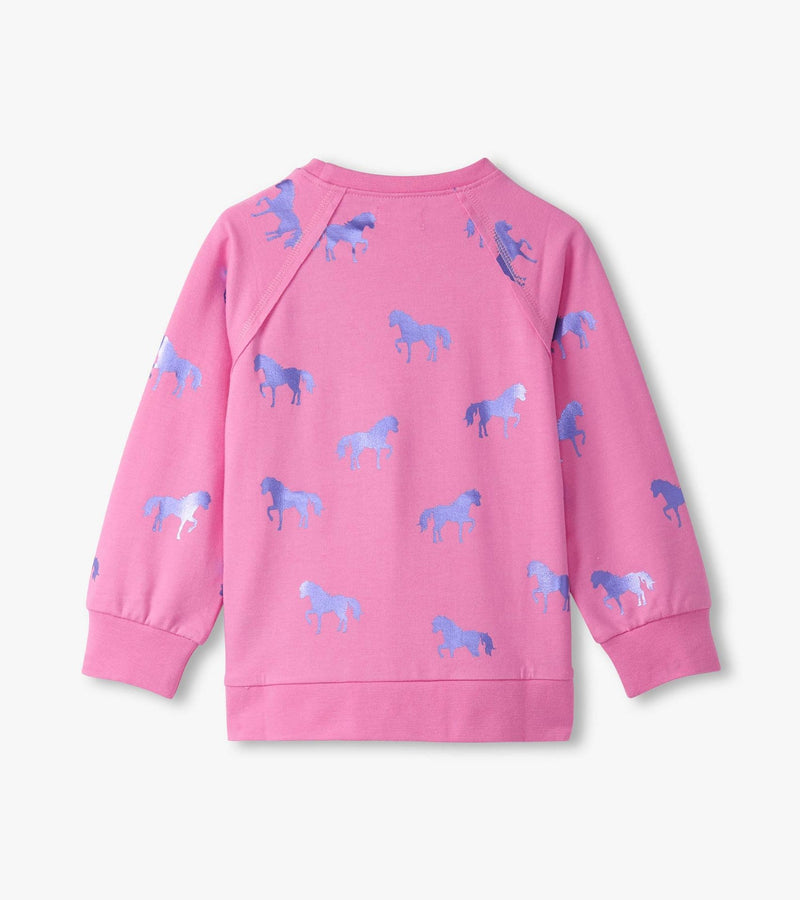 Hatley Shimmer Horses Pullover