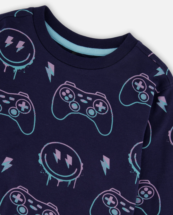 Deux Par Deux Gamer Long Sleeve T-Shirt