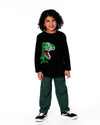 Deux Par Deux Jersey Long Sleeve With Dinosaur