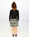 Deux Par Deux Glittering Mesh Party Dress