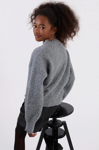 Molly Bracken Girl Lace Collar Knitted Sweater