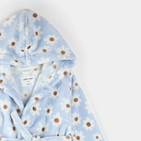 Petit Lem Daisy Print Plush Robe