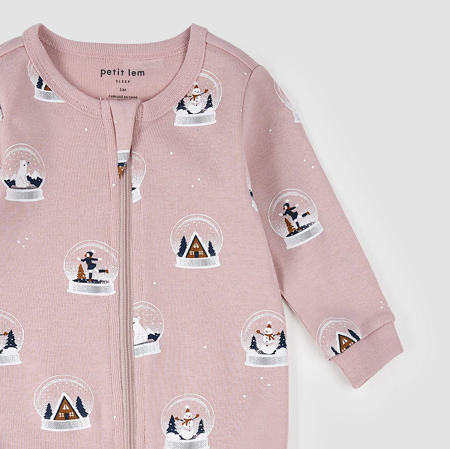 Petit Lem Snowglobe Print Sleeper