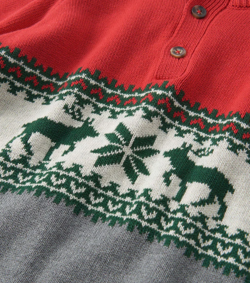 Hatley Holiday Elk Mockneck Sweater