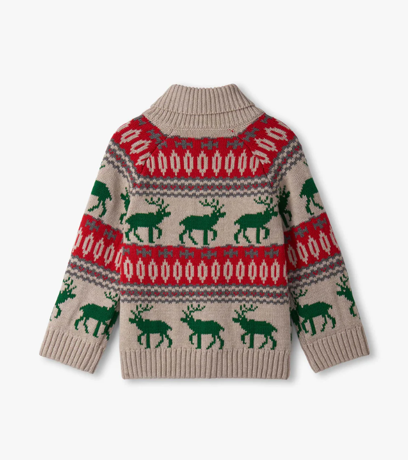 Hatley Winter Elk Shawl Collar Cardigan