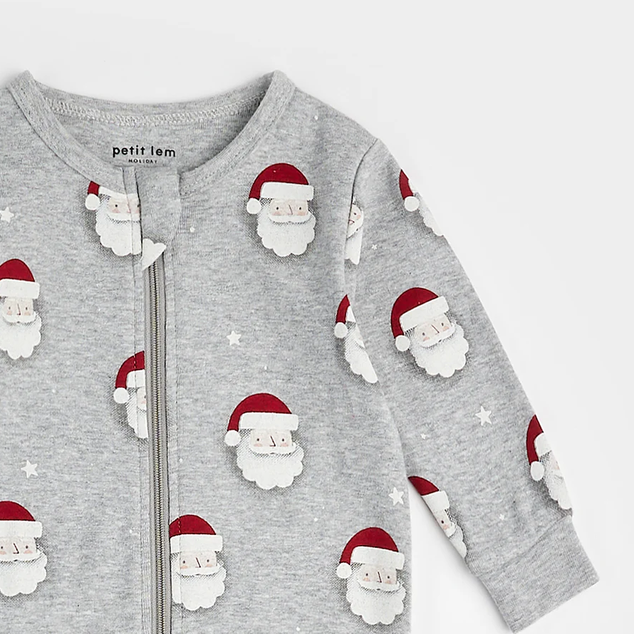 Petit Lem Santa Print Sleeper