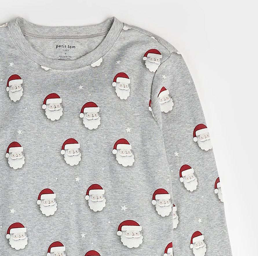Petit Lem Women's Santa Print PJ Set