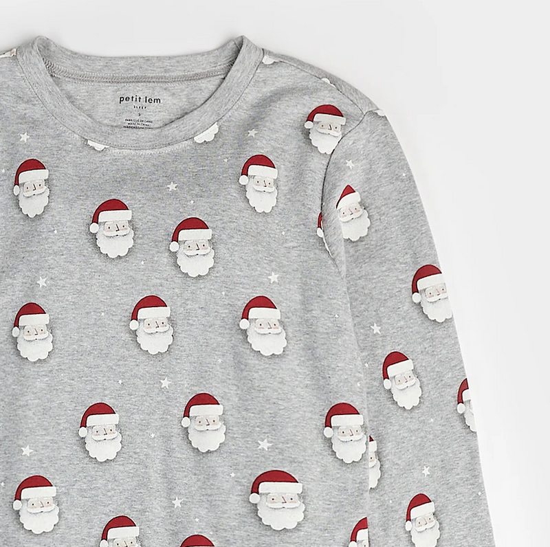 Petit Lem Women's Santa Print PJ Set