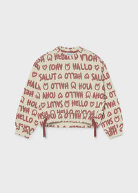 Mayoral Printed Hello Pullover