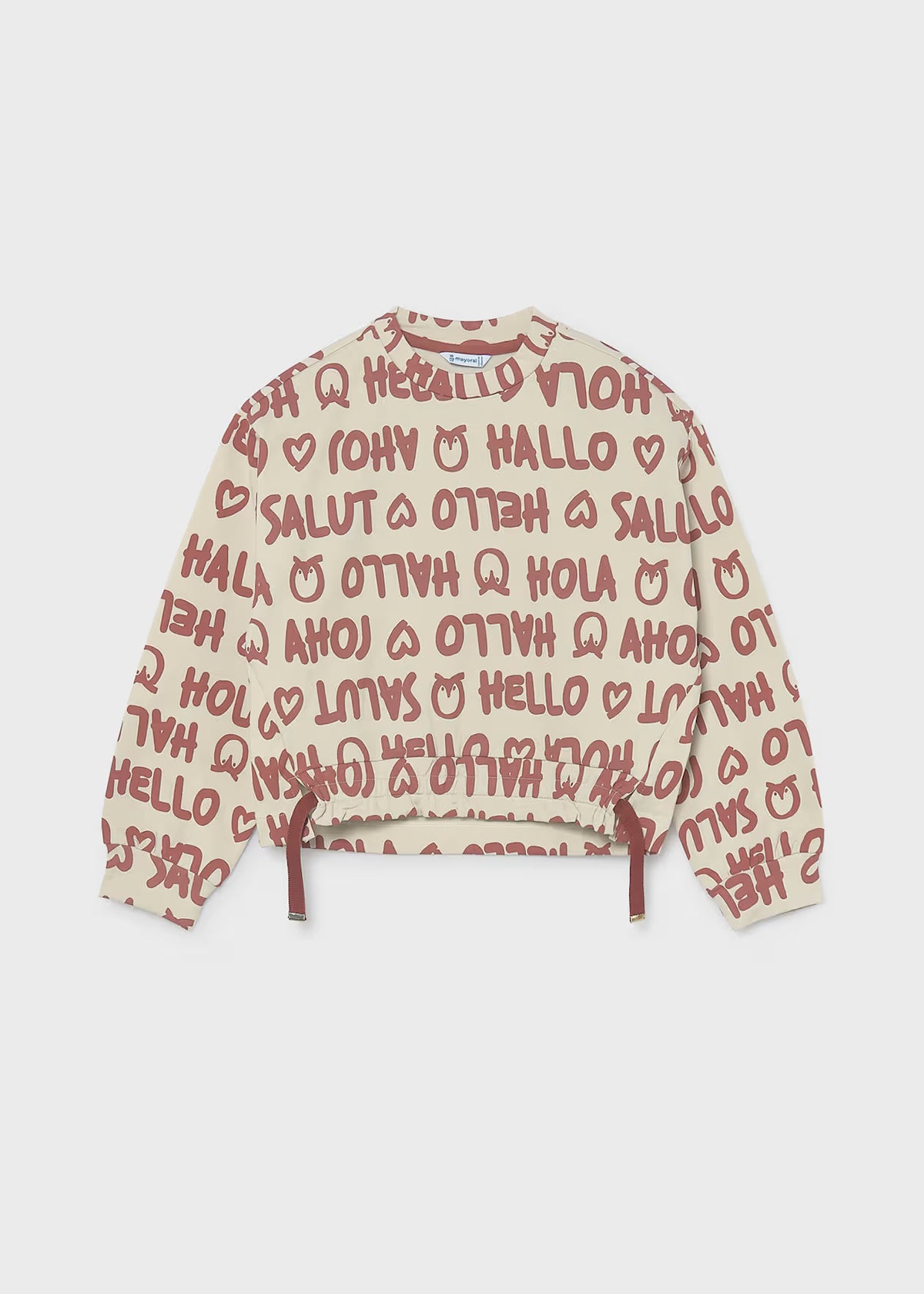 Mayoral Printed Hello Pullover
