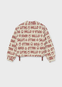 Mayoral Printed Hello Pullover